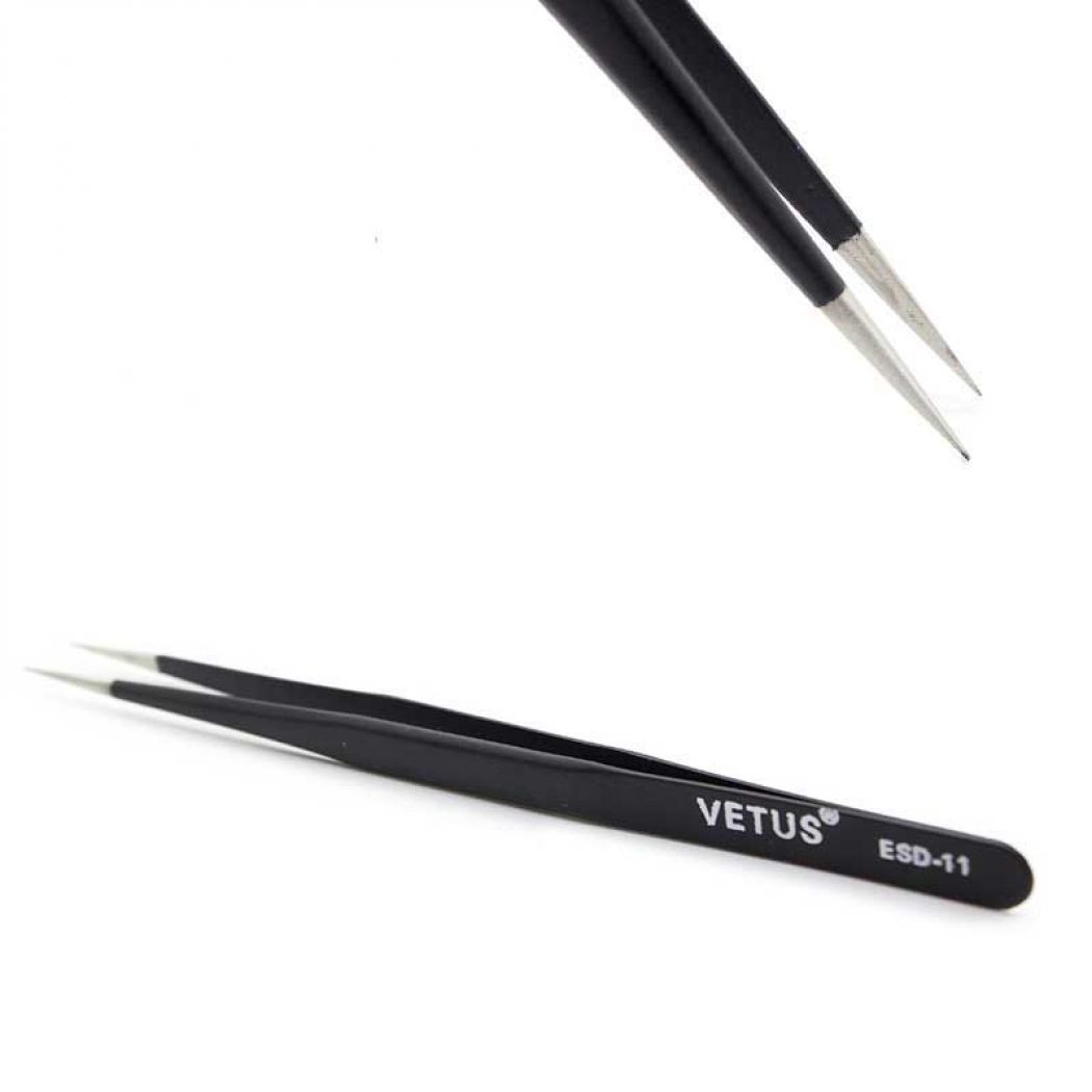 1 ESD11 Stainless Steel Straight Tweezer in Pakistan